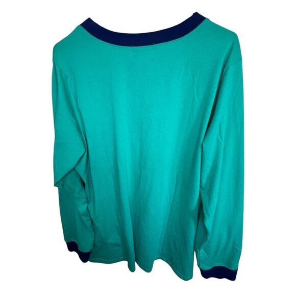 Anthony Richards Blue Long Sleeve T-Shirt With Dog Patch On Front - Picture 4 of 4